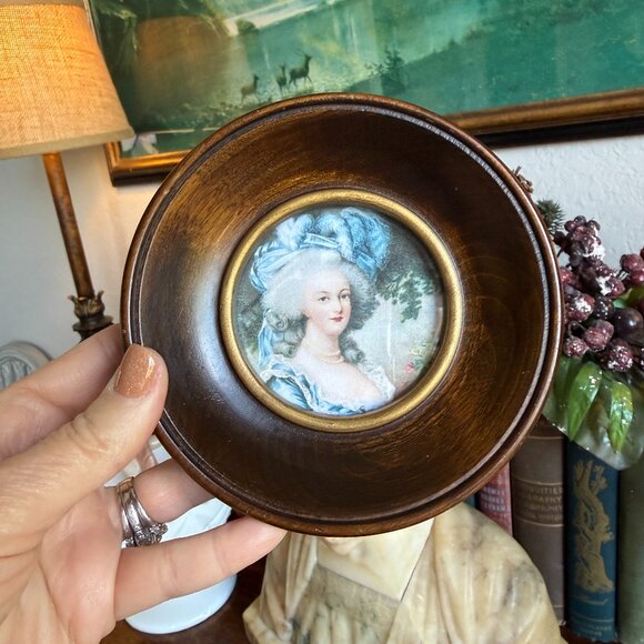 Vintage Other - Vintage Marie Antoinette Round Wood Small Picture